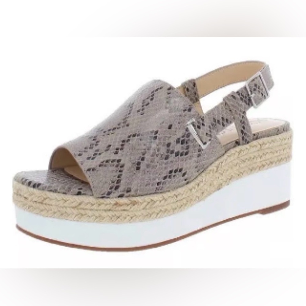 SOLE SOCIETY  SO-AYELANI Women's Snake Print Platform Sandals